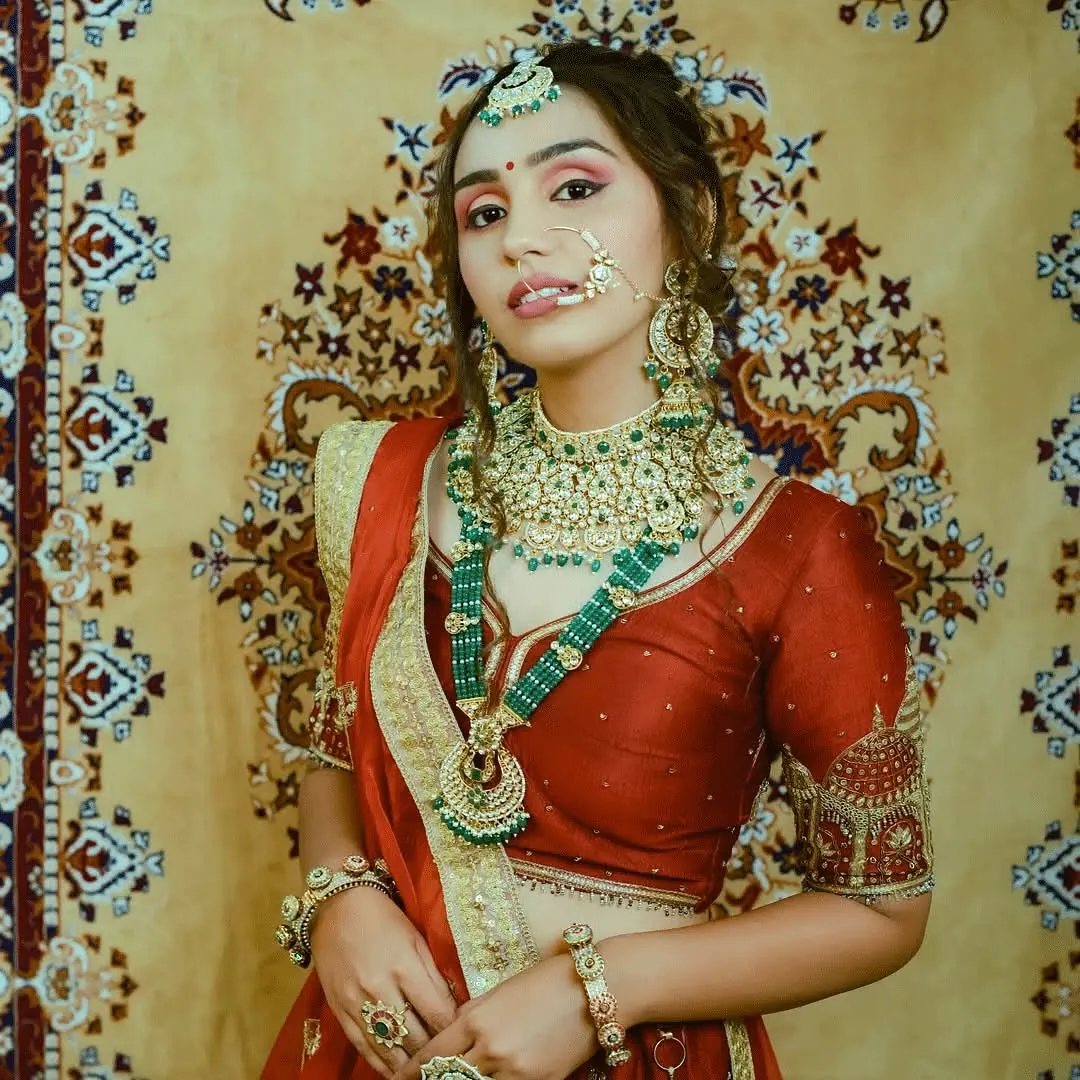 Fiery Red Bridal Ensemble
