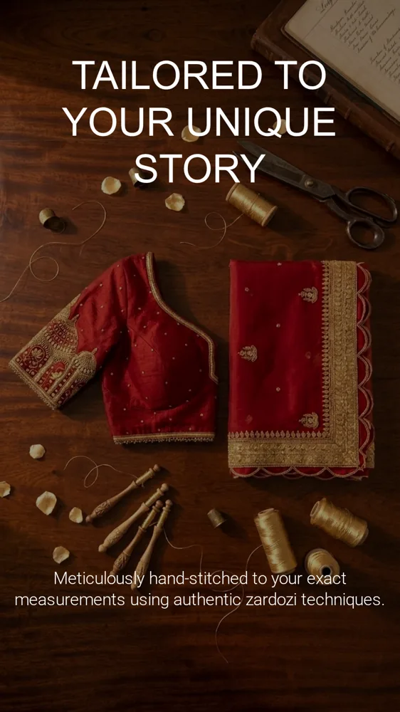 Tailored to your unique story — hand-stitched to exact measurements with authentic zardozi, Aarchi's by Archana Soni
