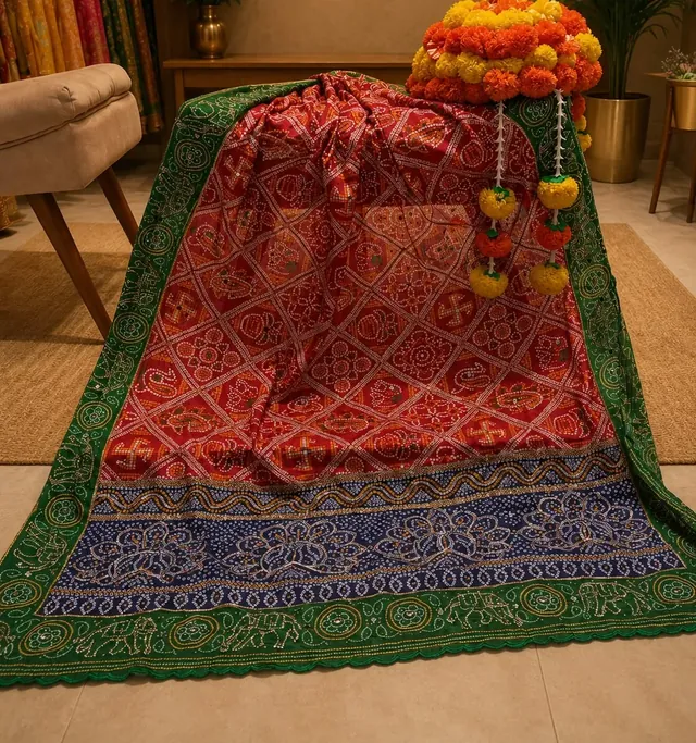 Gharchola Heritage Dupatta — Dupatta by Aarchi's by Archana Soni